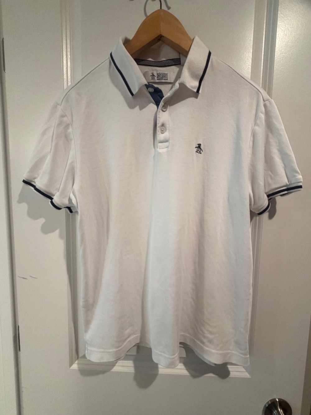 An Original Penguin White Polo Shirt - S